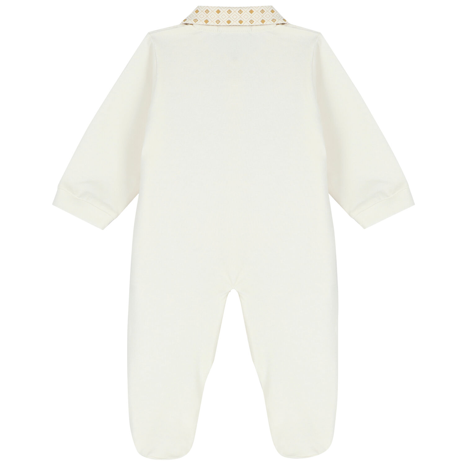 Ivory & Gold Logo Babygrow, 1, hi-res