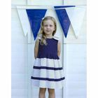 Girls Navy & White Polka Dots Dress, 1, hi-res