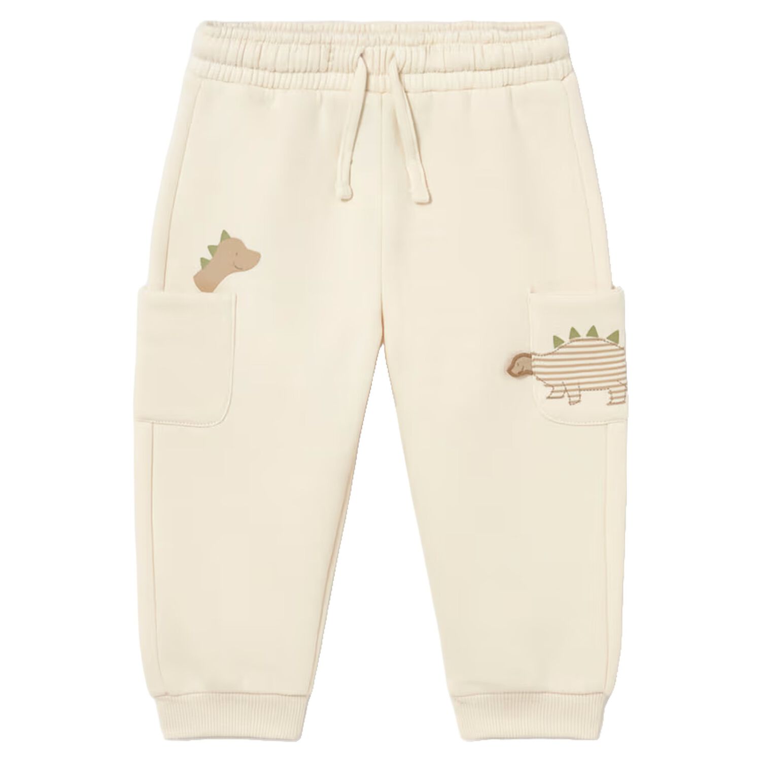 Younger Boys Ivory Dinosaur Joggers, 2, hi-res