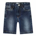 Younger Boys Blue Denim Shorts, 1, hi-res