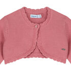 Younger Girls Pink Bolero Cardigan, 1, hi-res
