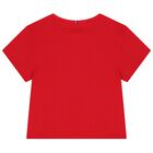Girls Red Logo T-Shirt, 2, hi-res