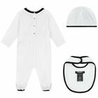 White & Green Logo Babygrow Gift Set, 1, hi-res