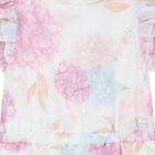 Girls White Floral Dress, 1, hi-res
