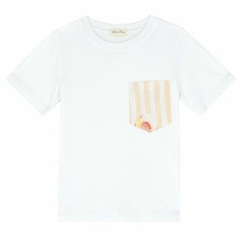 Boys White Cotton T-Shirt