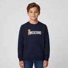 Navy Blue Teddy Bear Logo Sweatshirt, 2, hi-res