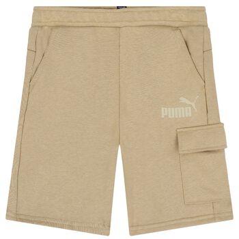 Boys Beige Logo Shorts