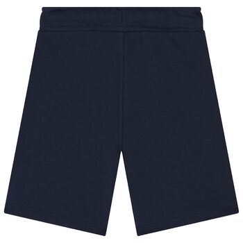 Boys Navy Blue Logo Shorts