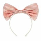 Girls Pink & White Floral Headband, 1, hi-res