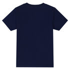 Boys Navy Bear Logo T-Shirt, 1, hi-res