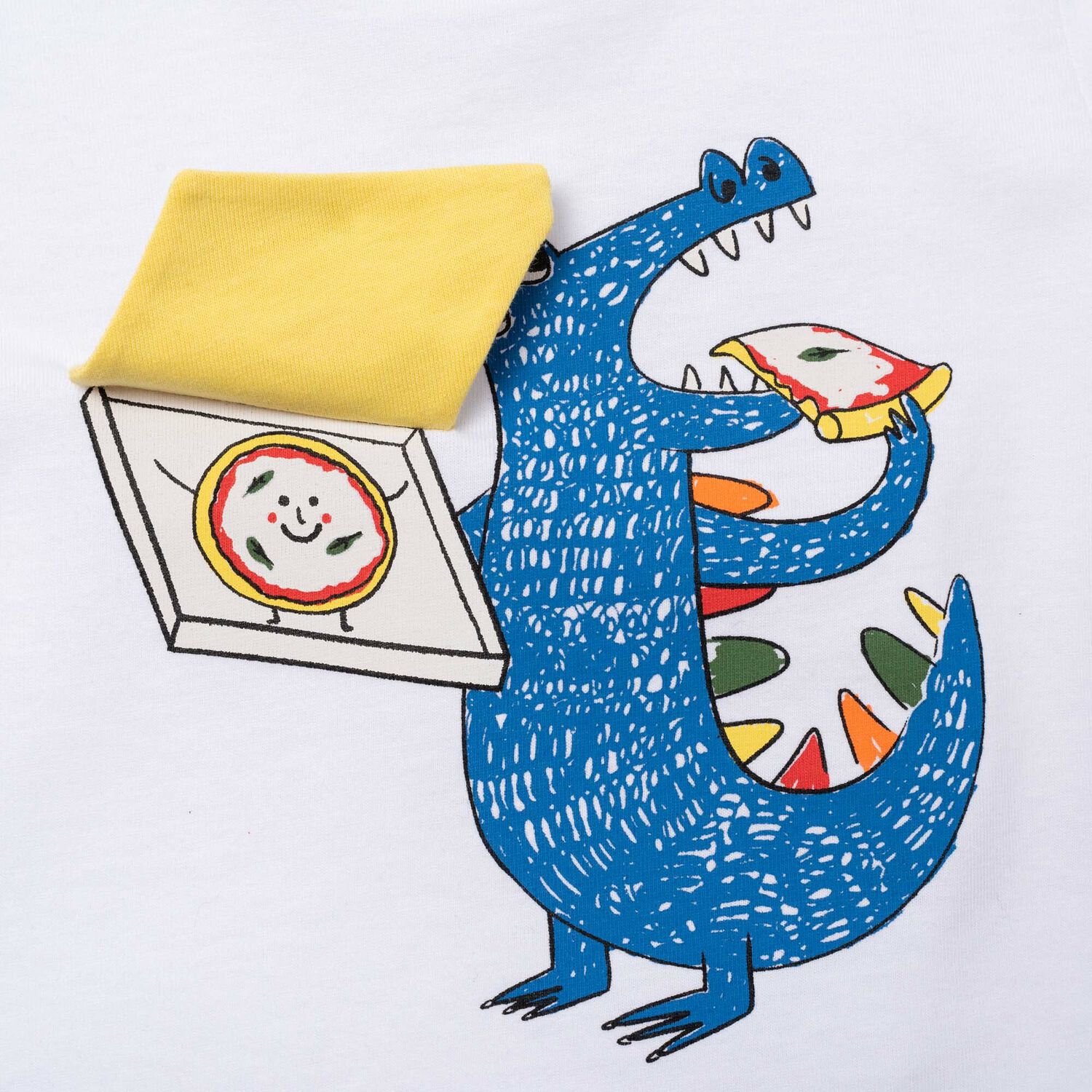Younger Boys White Crocodile T-Shirt, 1, hi-res image number null