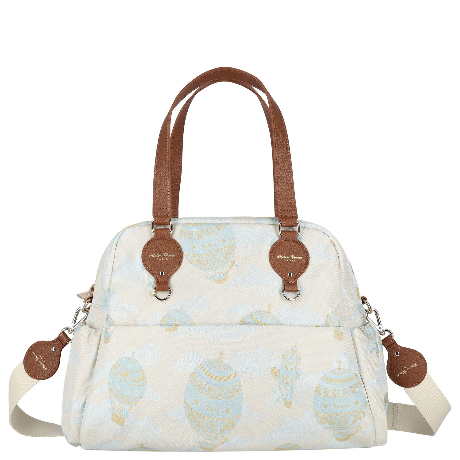 Blue Hot Air Balloon Jacquard Baby Changing Bag, 1, hi-res image number null