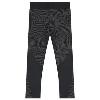 Girls Black Logo Leggings