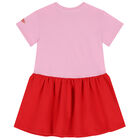 Girls Pink & Red Logo Dress, 1, hi-res