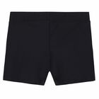 Black & White Logo Swim Shorts, 1, hi-res