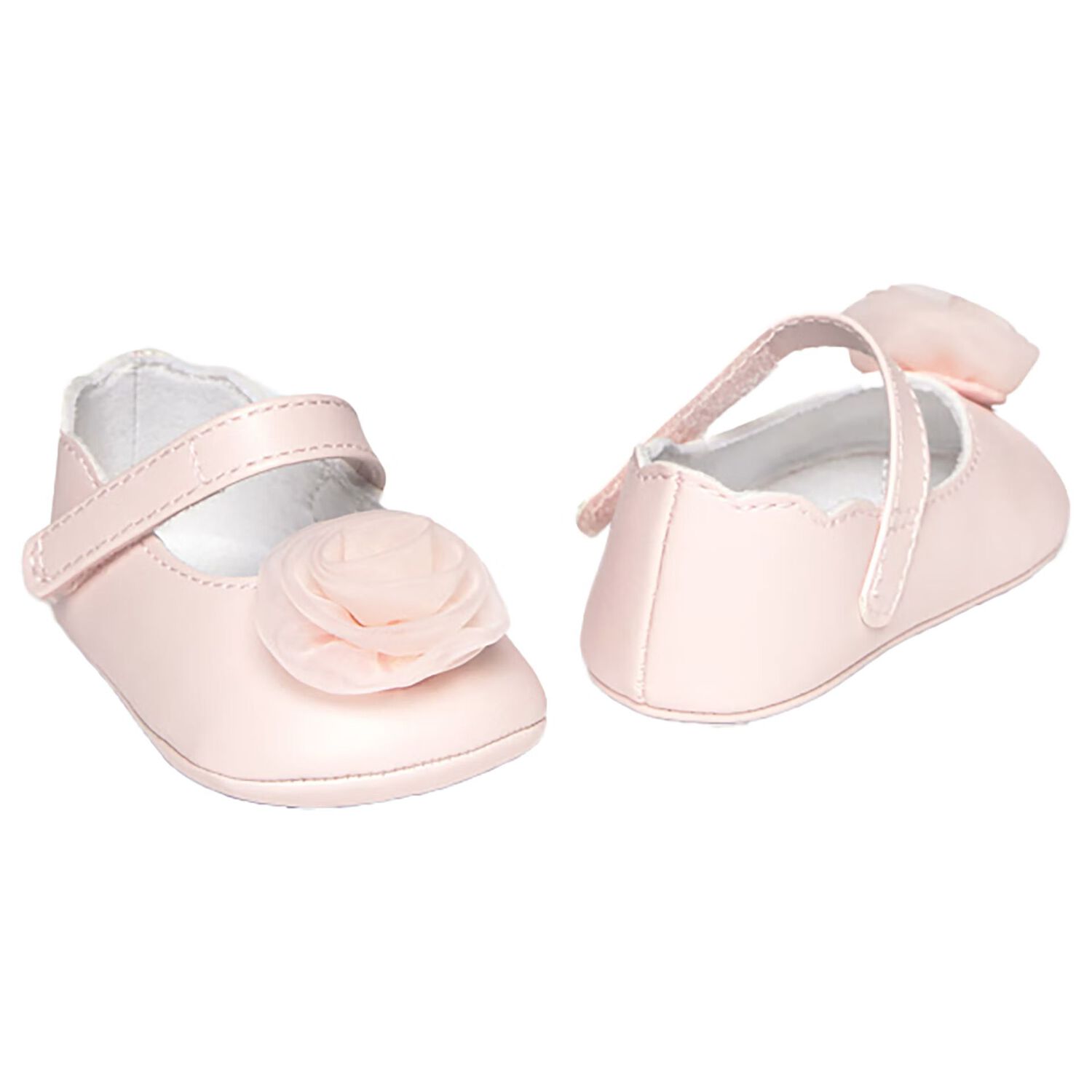 Baby Girls Pink Flower Pre Walker Shoes, 3, hi-res image number null