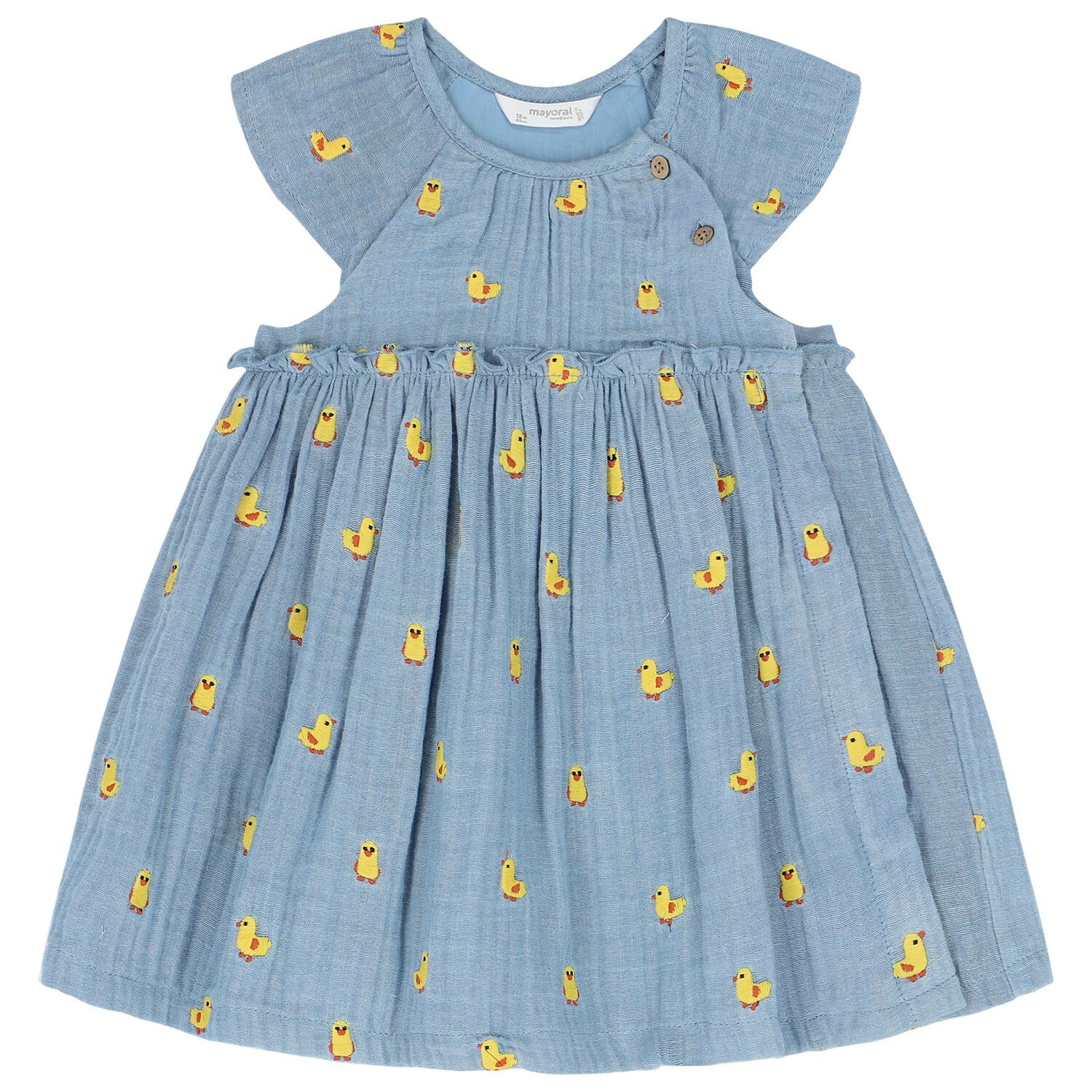 Baby Girls Blue Dress & Headband Set, 2, hi-res image number null