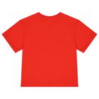 Girls Red Flower T-Shirt, 1, hi-res