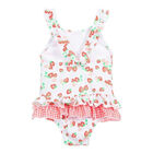 Baby Girls Wild Strawberry Frill Swimsuit, 1, hi-res