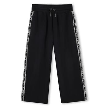 Girls Black Logo Trousers