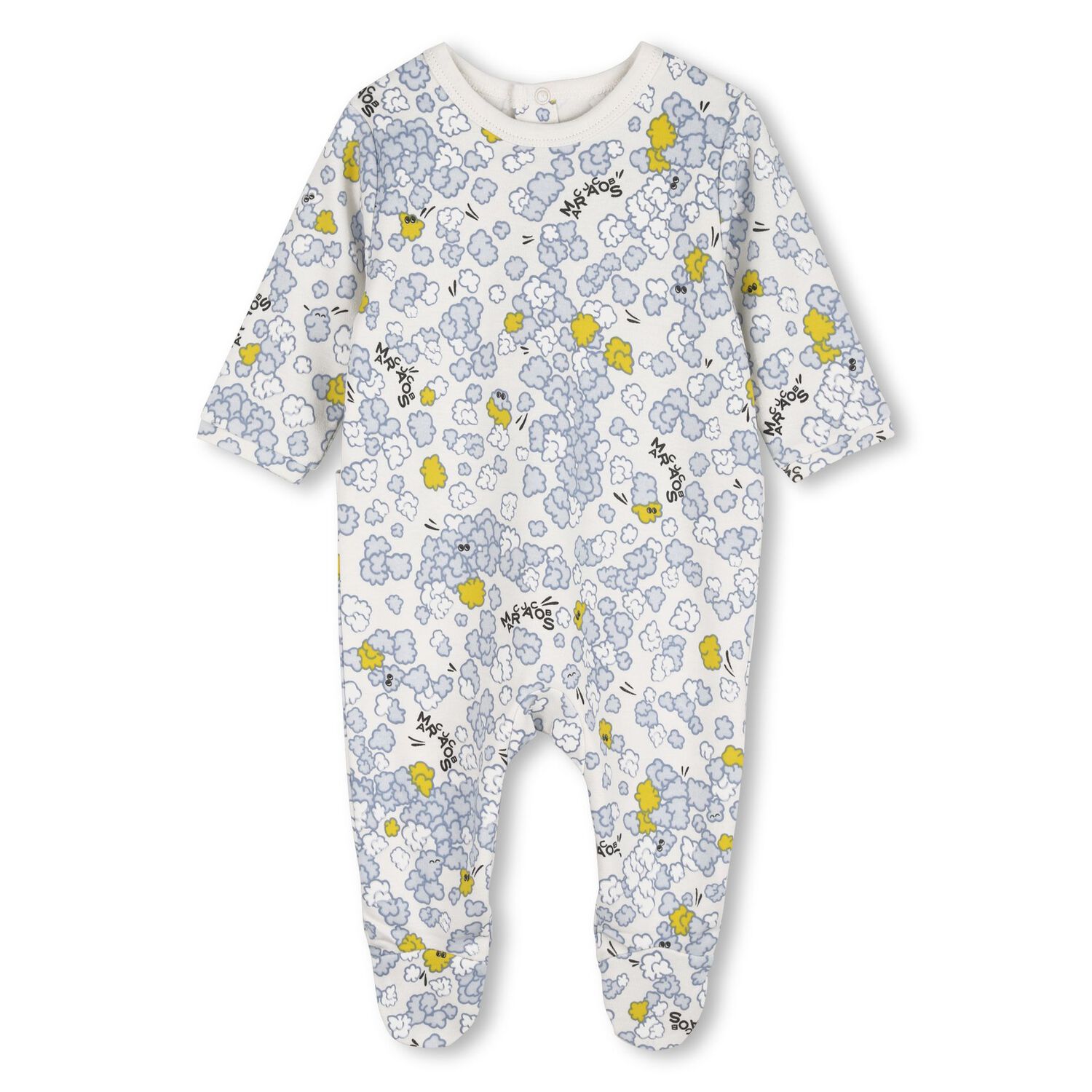 Ivory & Blue Popcorn Logo Babygrow Gift Set, 1, hi-res