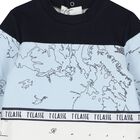 Baby Boys Blue & White Geo Map Babygrow, 1, hi-res