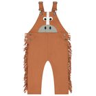 Younger Boys Brown Horse Dungaree, 1, hi-res