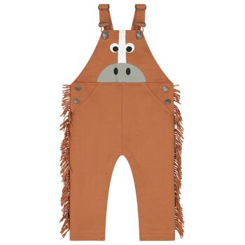 Younger Boys Brown Horse Dungaree