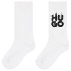 Boys Black & White Logo Socks, 1, hi-res