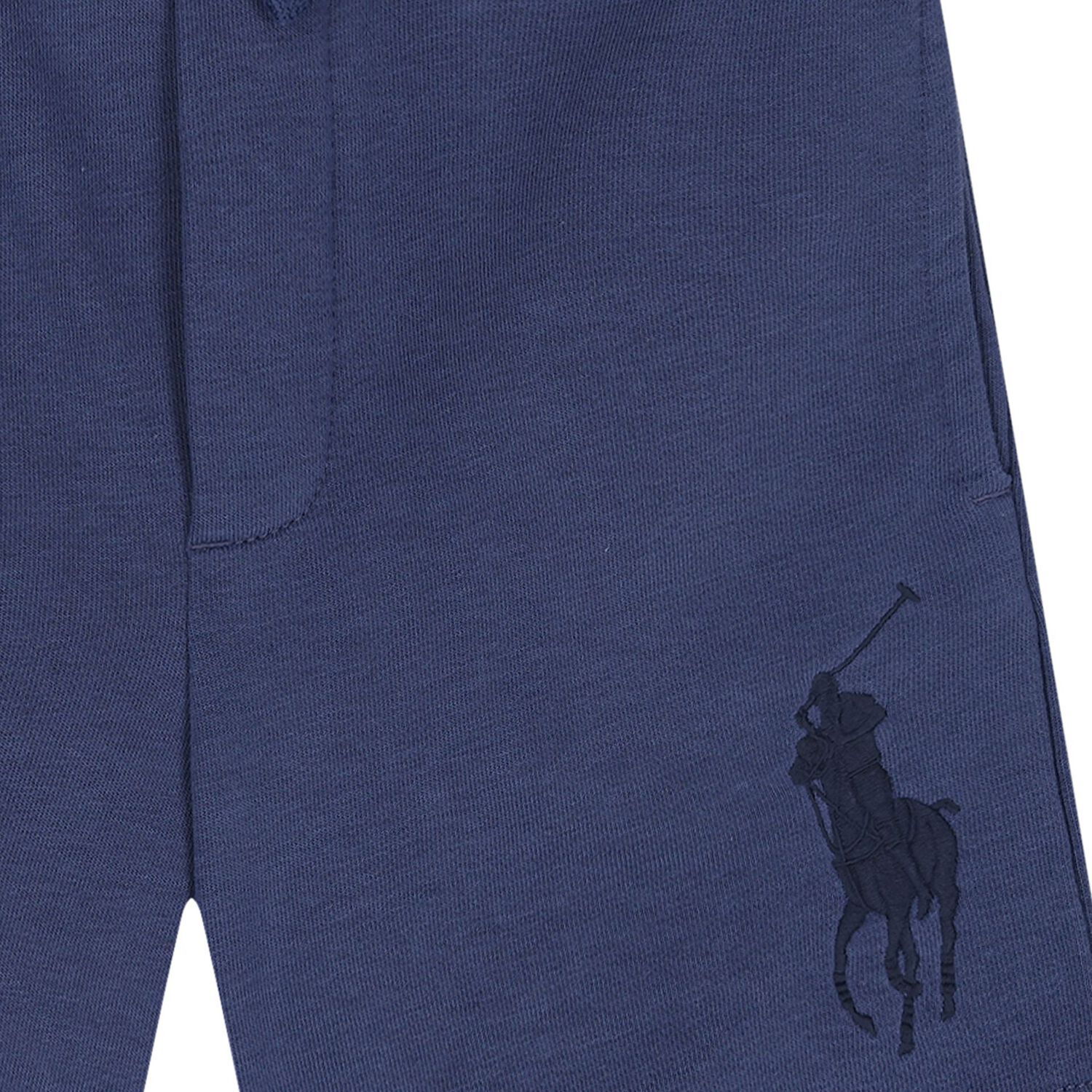 Boys Navy Blue Logo Shorts, 1, hi-res