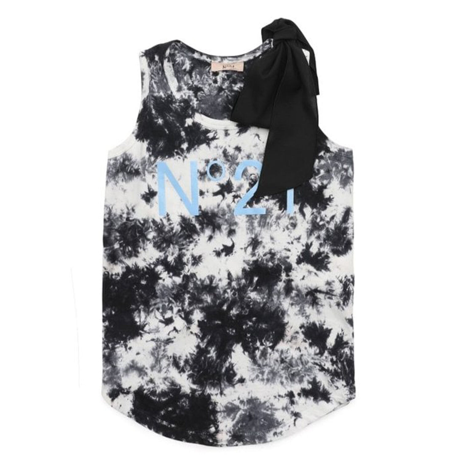 Girls Black Tie Die Top, 1, hi-res