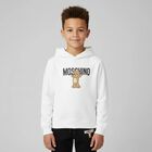 White Teddy Bear Logo Hooded Top, 1, hi-res