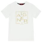 Boys White & Gold Logo T-Shirt, 1, hi-res