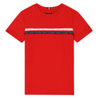 Boys Red Logo T-Shirt, 3, hi-res
