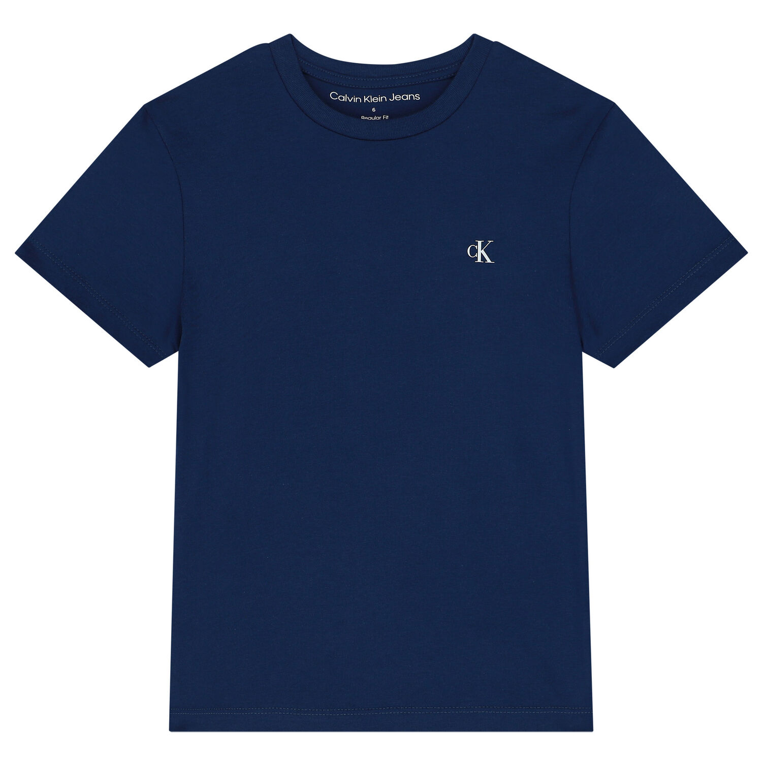 Boys Navy Blue & Beige Logo T-Shirts ( 2-Pack ), 4, hi-res