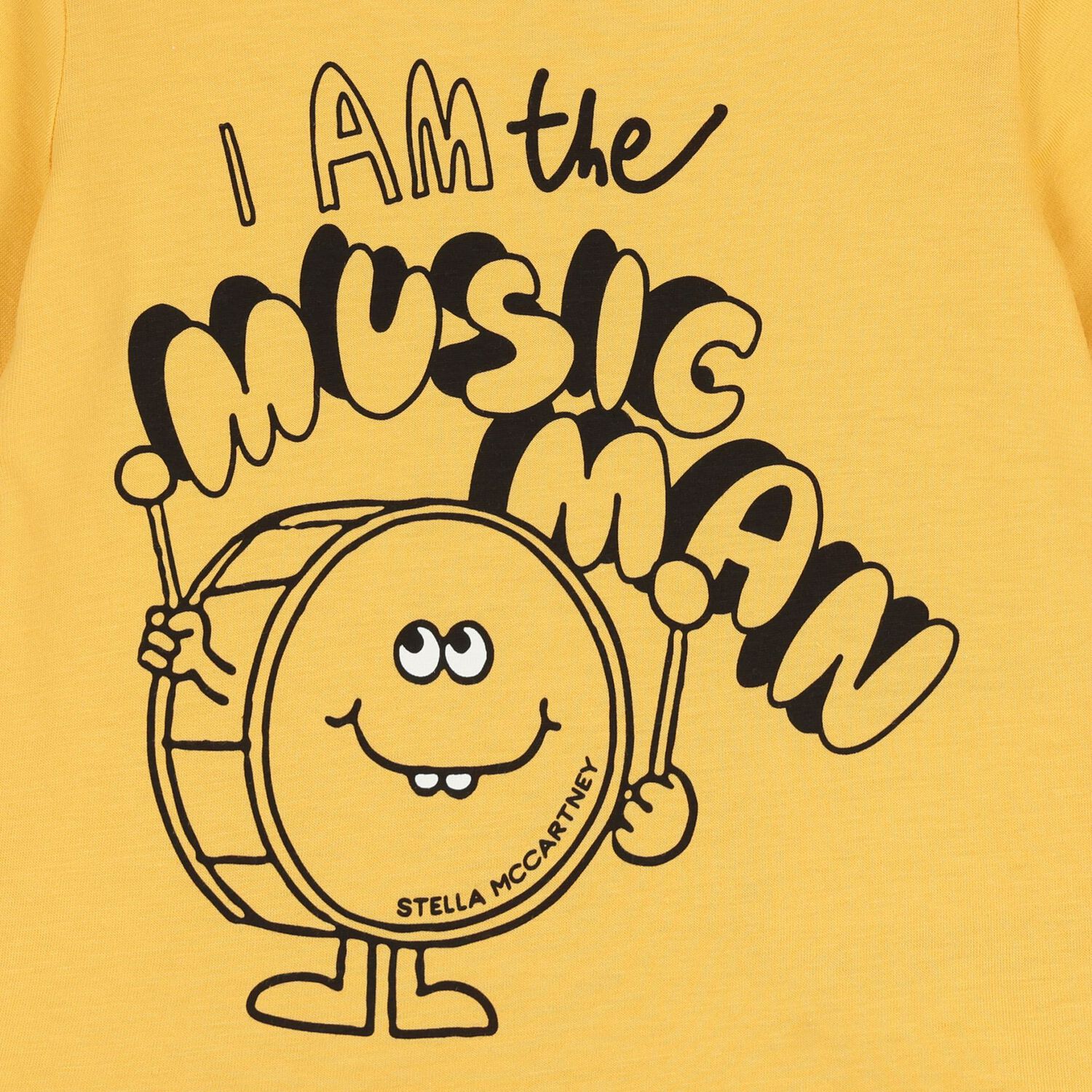 Younger Boys Yellow Music Man T-Shirt, 1, hi-res