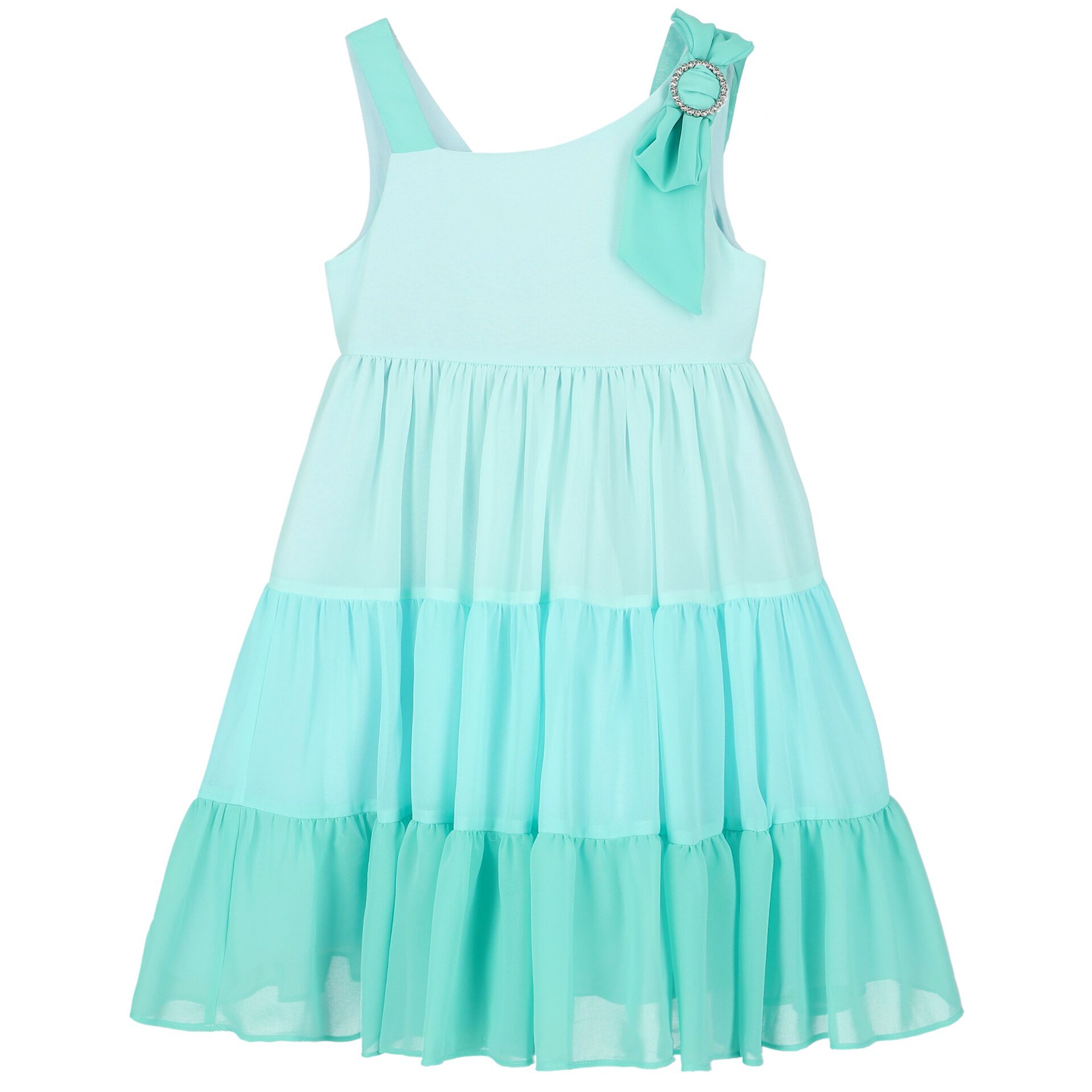 Turquoise 2024 chiffon dress