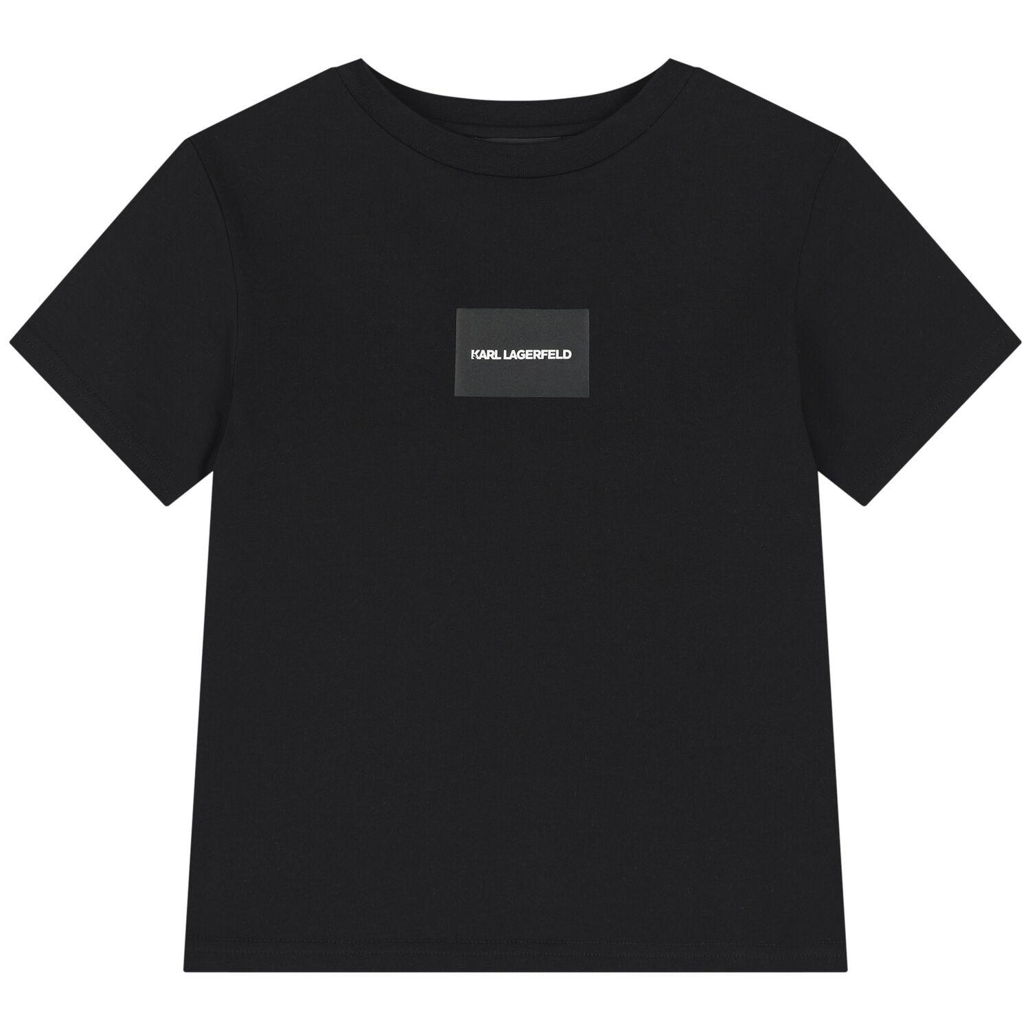 Boys Black Logo T-Shirt, 1, hi-res