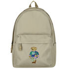 Beige Polo Bear Backpack, 2, hi-res