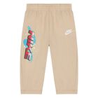 Younger Boys Black & Beige Logo Tracksuit, 1, hi-res
