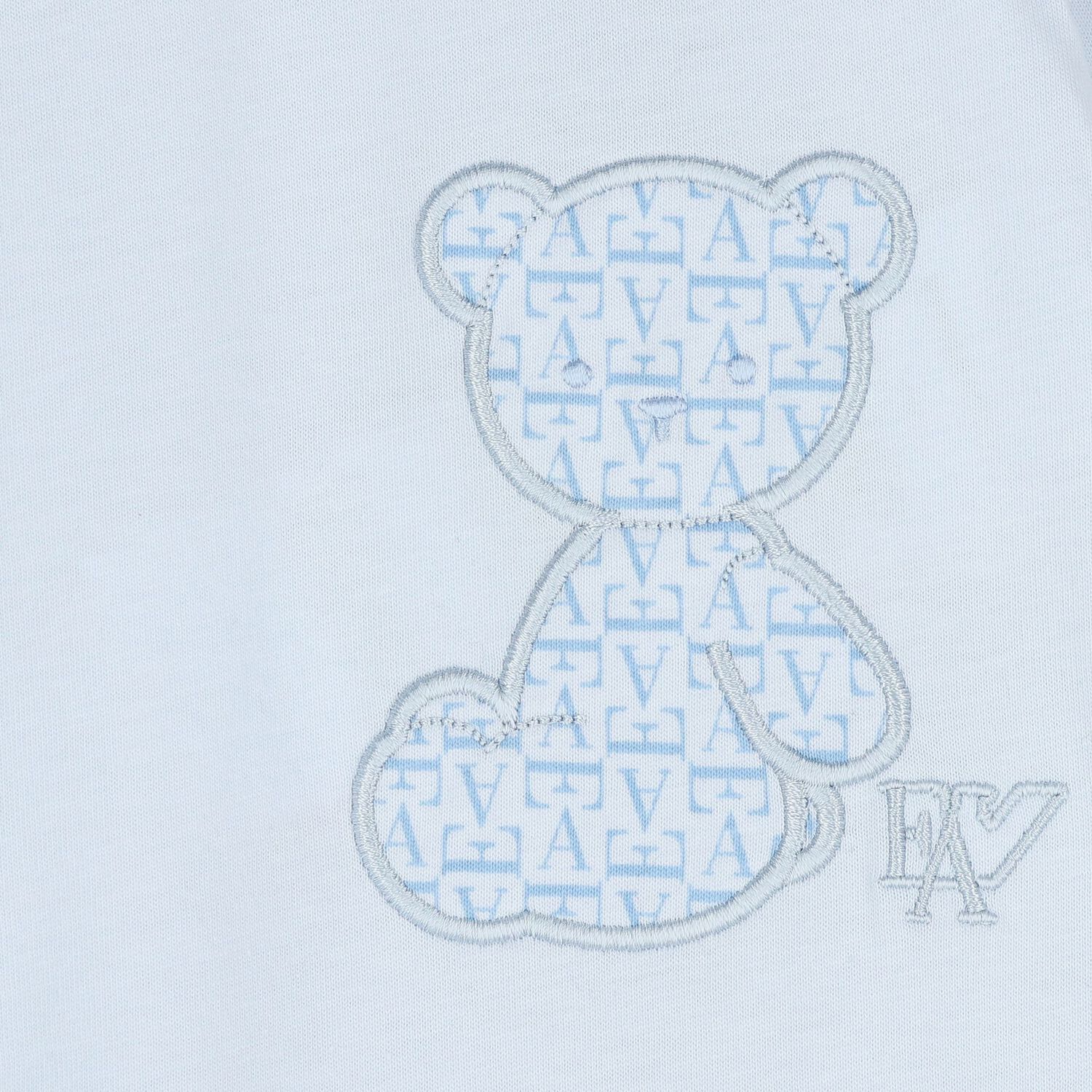 Baby Boys Blue Teddy Bear Babygrow, 2, hi-res