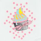 Girls White Cup Cake T-Shirt, 1, hi-res