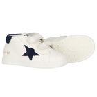 White Logo Leather Trainers, 1, hi-res