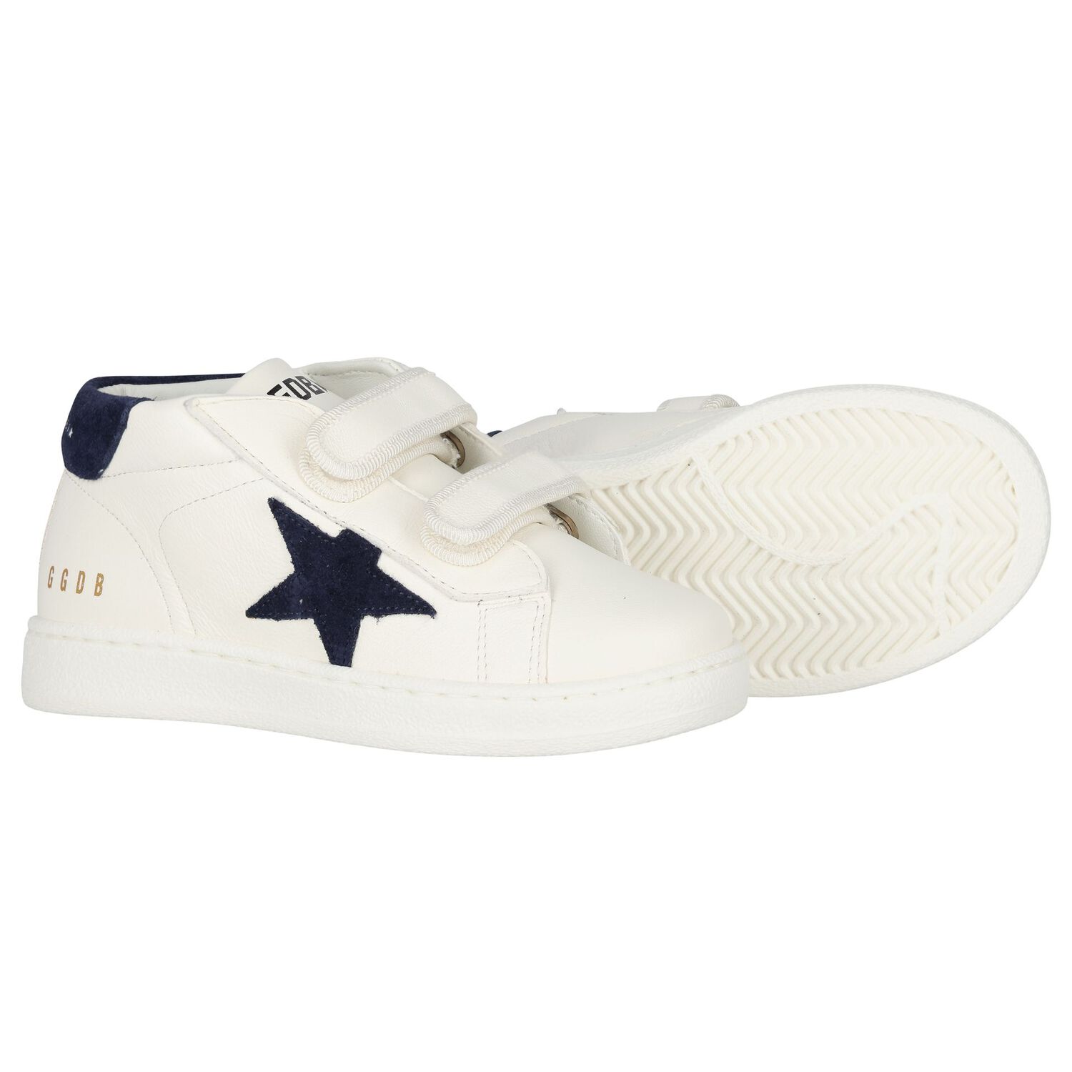White Logo Leather Trainers, 1, hi-res