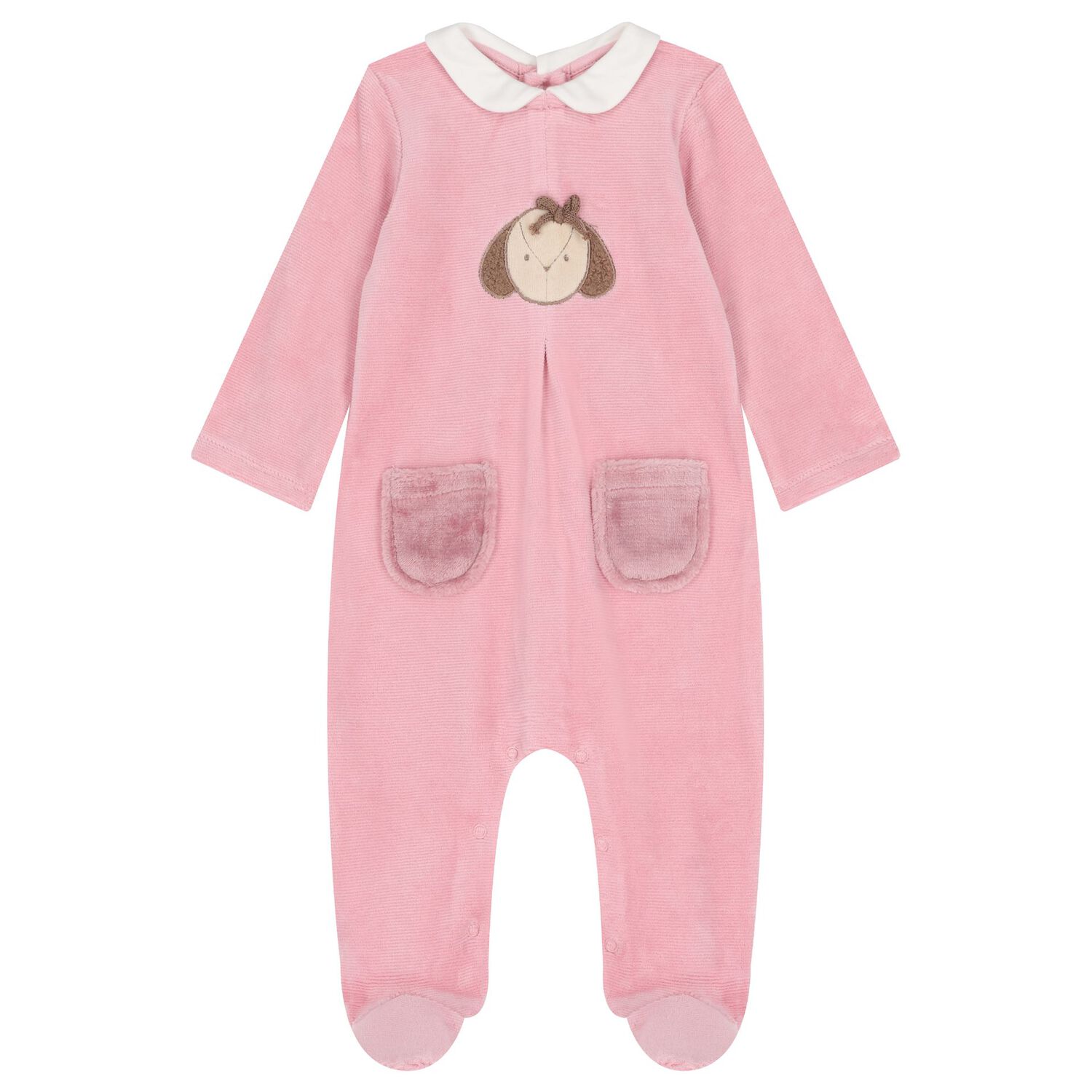 Baby Girls Pink Babygrows ( 2-Pack ), 1, hi-res