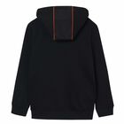 Boys Black Hooded Top, 1, hi-res