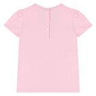Baby Girls Pink Cotton Bear T-Shirt, 1, hi-res