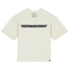Oversized Ivory Logo T-Shirt, 1, hi-res