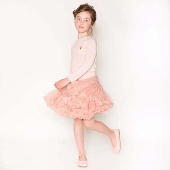 Girls Blush Pink Tulle Skirt