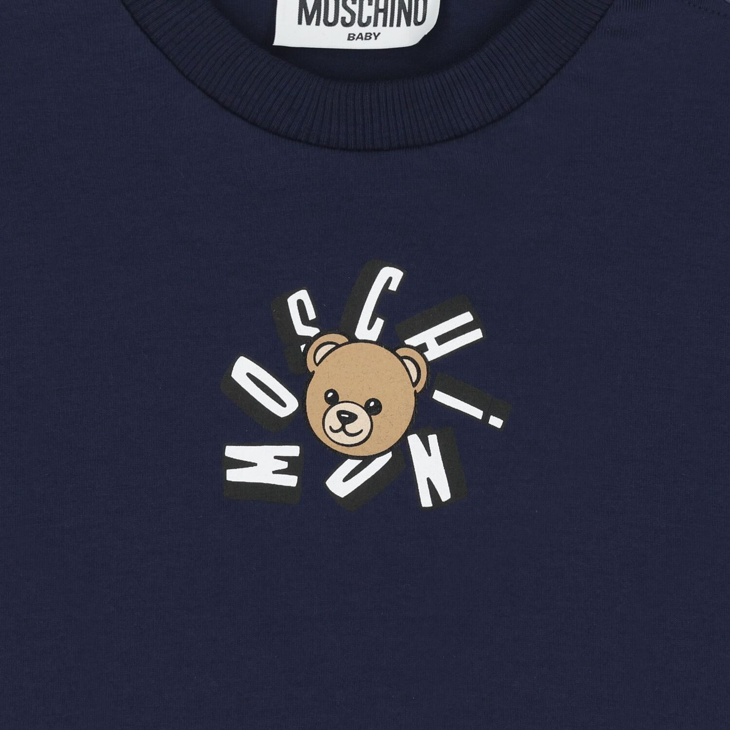 Younger Navy Blue Teddy Bear Logo T-Shirt, 2, hi-res